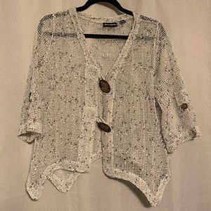 Crochet cardigan, perfect over camisole or bandeau
